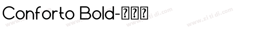 Conforto Bold字体转换